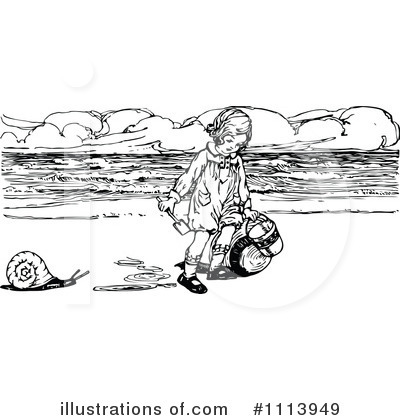 Royalty-Free (RF) Beach Clipart Illustration by Prawny Vintage - Stock Sample #1113949