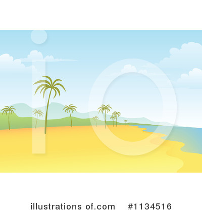 Royalty-Free (RF) Beach Clipart Illustration by Qiun - Stock Sample #1134516