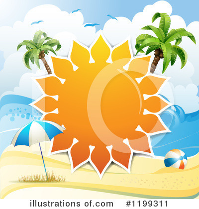 Royalty-Free (RF) Beach Clipart Illustration by merlinul - Stock Sample #1199311