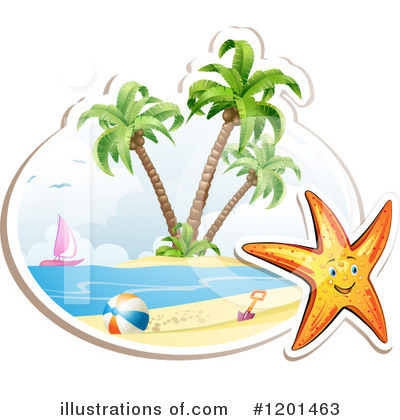 Royalty-Free (RF) Beach Clipart Illustration by merlinul - Stock Sample #1201463
