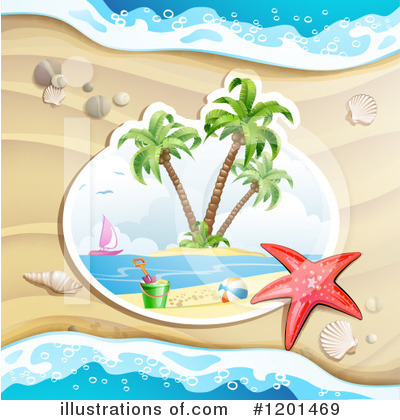 Royalty-Free (RF) Beach Clipart Illustration by merlinul - Stock Sample #1201469