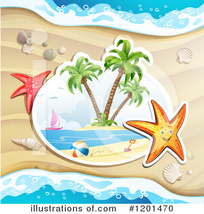 Royalty-Free (RF) Beach Clipart Illustration by merlinul - Stock Sample #1201470