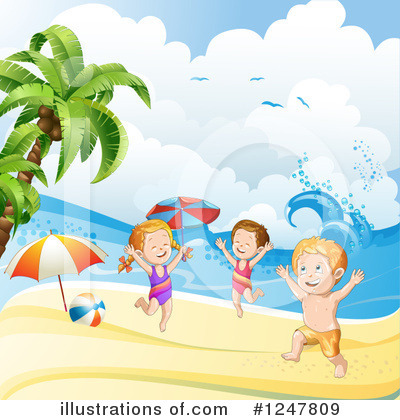 Royalty-Free (RF) Beach Clipart Illustration by merlinul - Stock Sample #1247809