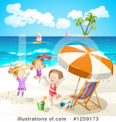 Royalty-Free (RF) Beach Clipart Illustration by merlinul - Stock Sample #1259173