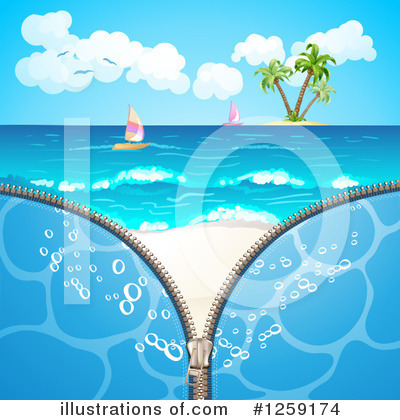 Royalty-Free (RF) Beach Clipart Illustration by merlinul - Stock Sample #1259174