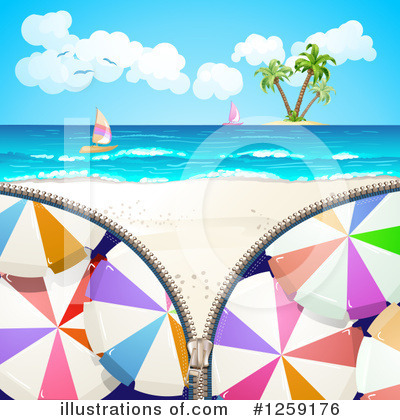 Royalty-Free (RF) Beach Clipart Illustration by merlinul - Stock Sample #1259176