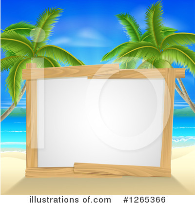 Tropical Beach Clipart #1265366 by AtStockIllustration