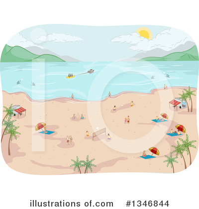 Tropical Beach Clipart #1346844 by BNP Design Studio