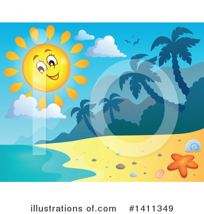 Royalty-Free (RF) Beach Clipart Illustration by visekart - Stock Sample #1411349