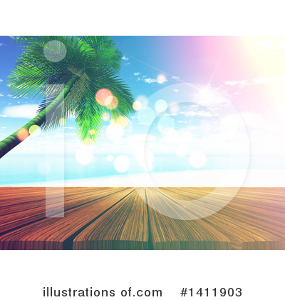 Royalty-Free (RF) Beach Clipart Illustration by KJ Pargeter - Stock Sample #1411903