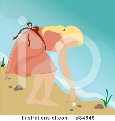 Beach Combing Clipart #84848 by Pams Clipart