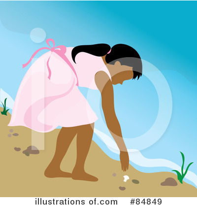 Beach Combing Clipart #84849 by Pams Clipart