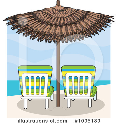 Beach Umbrella Clipart #1095189 by Maria Bell