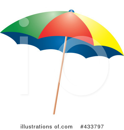Royalty-Free (RF) Beach Umbrella Clipart Illustration by Pams Clipart - Stock Sample #433797