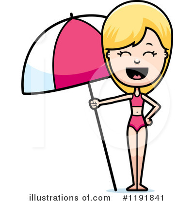 Beach Umbrella Clipart #1191841 by Cory Thoman