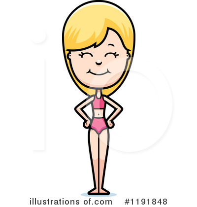 Royalty-Free (RF) Beach Woman Clipart Illustration by Cory Thoman - Stock Sample #1191848