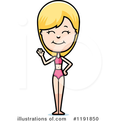 Royalty-Free (RF) Beach Woman Clipart Illustration by Cory Thoman - Stock Sample #1191850