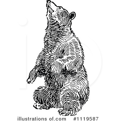 Royalty-Free (RF) Bear Clipart Illustration by Prawny Vintage - Stock Sample #1119587