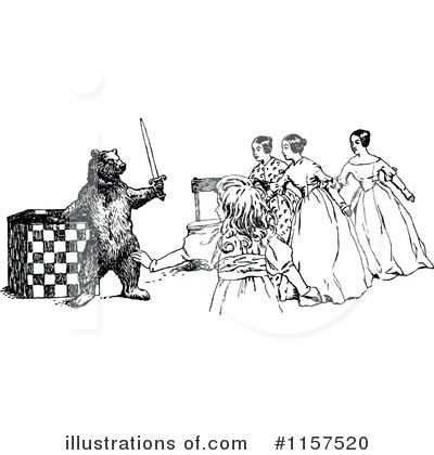 Royalty-Free (RF) Bear Clipart Illustration by Prawny Vintage - Stock Sample #1157520