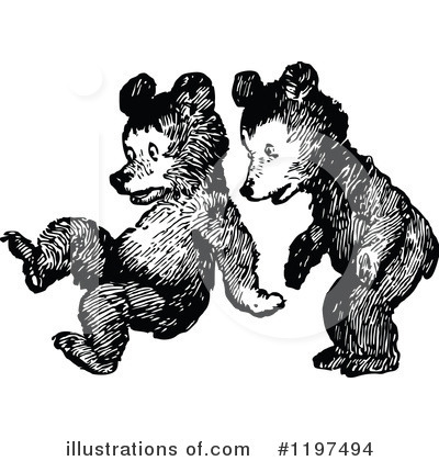 Royalty-Free (RF) Bear Clipart Illustration by Prawny Vintage - Stock Sample #1197494