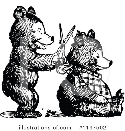 Royalty-Free (RF) Bear Clipart Illustration by Prawny Vintage - Stock Sample #1197502