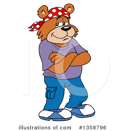 Royalty-Free (RF) Bear Clipart Illustration by LaffToon - Stock Sample #1358796