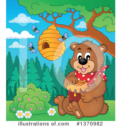 Royalty-Free (RF) Bear Clipart Illustration by visekart - Stock Sample #1370982
