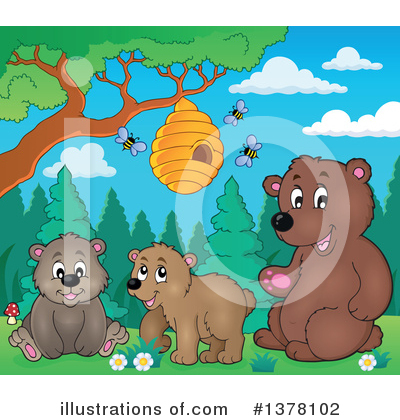 Royalty-Free (RF) Bear Clipart Illustration by visekart - Stock Sample #1378102