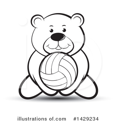 Volleyball Clipart #1429234 by Lal Perera