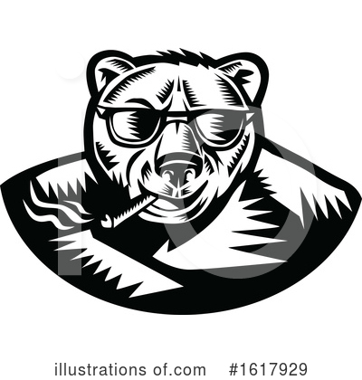 Royalty-Free (RF) Bear Clipart Illustration by patrimonio - Stock Sample #1617929