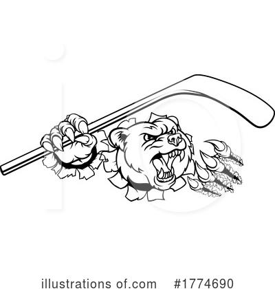 Hockey Player Clipart #1774690 by AtStockIllustration