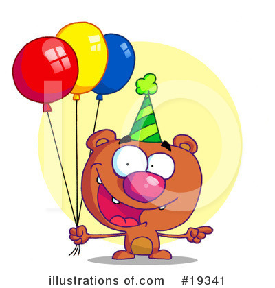 Birthday Bear Clipart #19341 by Hit Toon