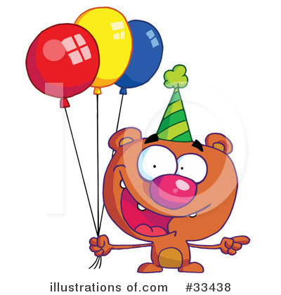 Birthday Bear Clipart #33438 by Hit Toon
