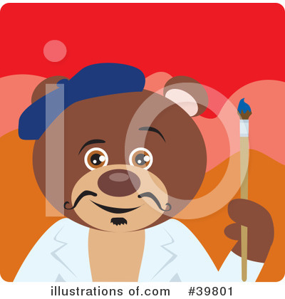 Royalty-Free (RF) Bear Clipart Illustration by Dennis Holmes Designs - Stock Sample #39801