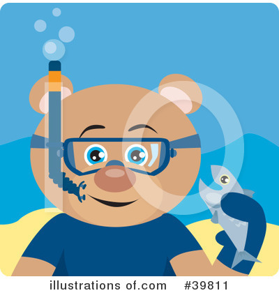 Snorkeling Clipart #39811 by Dennis Holmes Designs