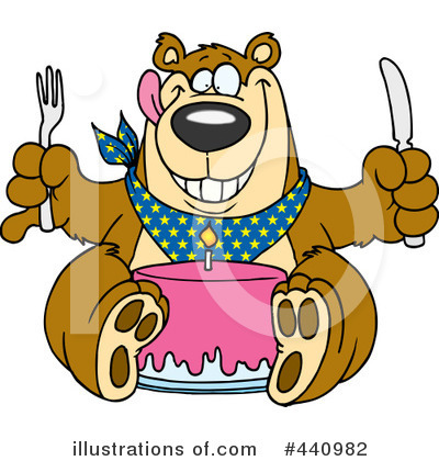 Royalty-Free (RF) Bear Clipart Illustration by toonaday - Stock Sample #440982
