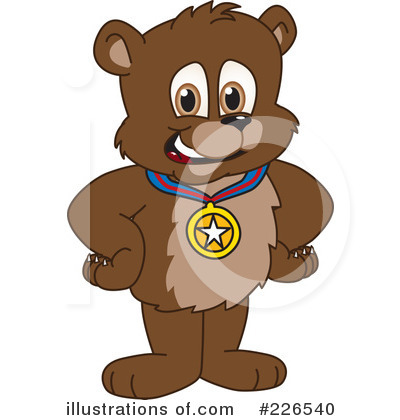 Royalty-Free (RF) Bear Mascot Clipart Illustration by Mascot Junction - Stock Sample #226540