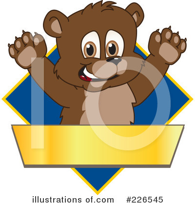 Royalty-Free (RF) Bear Mascot Clipart Illustration by Mascot Junction - Stock Sample #226545