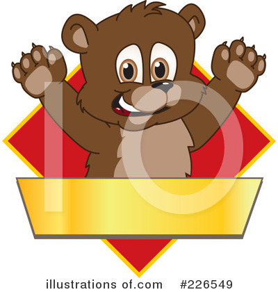 Royalty-Free (RF) Bear Mascot Clipart Illustration by Mascot Junction - Stock Sample #226549
