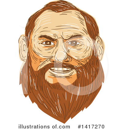 Royalty-Free (RF) Beard Clipart Illustration by patrimonio - Stock Sample #1417270
