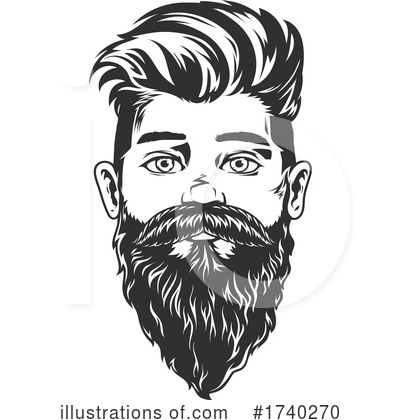 Beard Clipart #1740270 by Vector Tradition SM