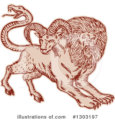 Royalty-Free (RF) Beast Clipart Illustration by patrimonio - Stock Sample #1303197