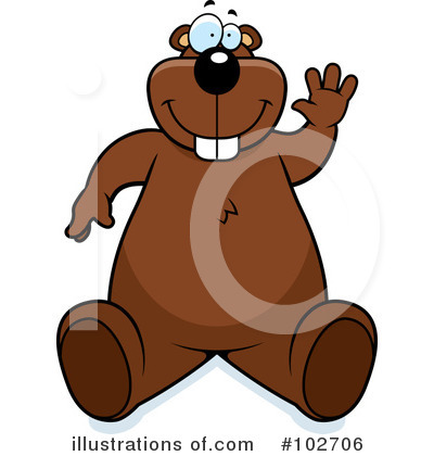 Royalty-Free (RF) Beaver Clipart Illustration by Cory Thoman - Stock Sample #102706