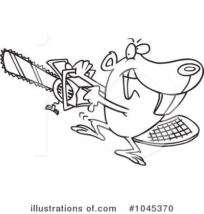 Royalty-Free (RF) Beaver Clipart Illustration by toonaday - Stock Sample #1045370