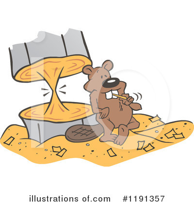 Royalty-Free (RF) Beaver Clipart Illustration by Johnny Sajem - Stock Sample #1191357