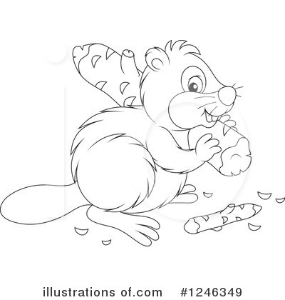 Royalty-Free (RF) Beaver Clipart Illustration by Alex Bannykh - Stock Sample #1246349