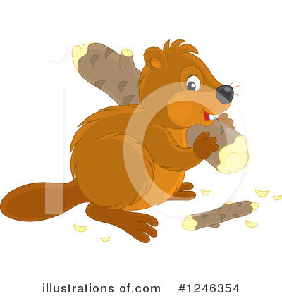 Royalty-Free (RF) Beaver Clipart Illustration by Alex Bannykh - Stock Sample #1246354