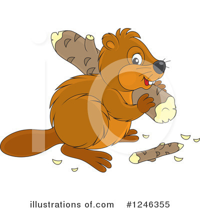 Royalty-Free (RF) Beaver Clipart Illustration by Alex Bannykh - Stock Sample #1246355
