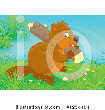 Royalty-Free (RF) Beaver Clipart Illustration by Alex Bannykh - Stock Sample #1254404