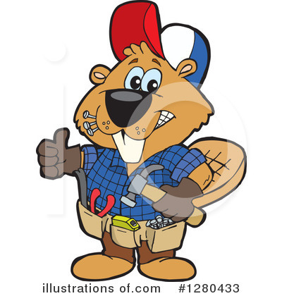 Beaver Clipart #1280433 by Dennis Holmes Designs